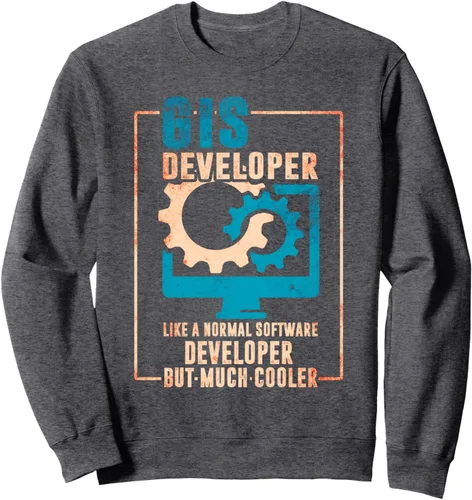 Vista 3 de GIS Geographic Information System Geoinformatics Geography Sweatshirt