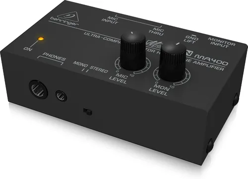 Vista 2 de Behringer MICROMON MA400 Amplificador de auriculares con monitor ultracompacto, color plateado