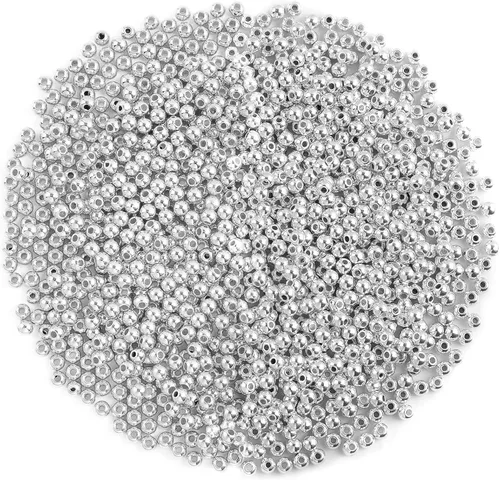 Vista 11 de DECYOOL 1200Pcs 4mm 6mm 8mm Gold Round Beads for Spacer Bracelet Making Dorado