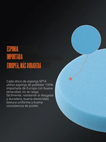 Vista 5 de SPTA 9 piezas de kit de almohadillas de pulido, almohadillas de pulido de 7 pulgadas de gran tamaño, kit de almohadillas de esponja de espuma