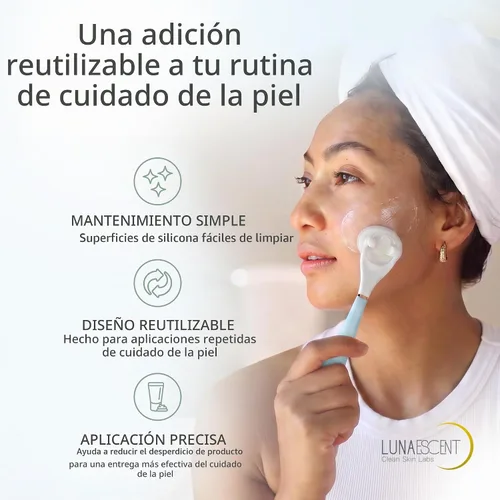 Vista 6 de Aplicador de suero con espátula, sistema de entrega de cuidado Azul cielo
