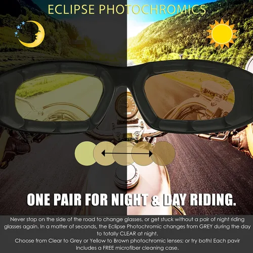 Vista 2 de Gafas protectoras para motociclistas con protección contra los rayos ultravioletas