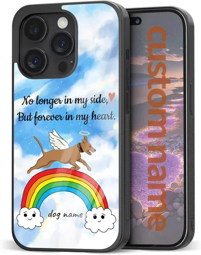 Vista 16 de Fundas personalizadas para teléfonos con nombre de perros y mascotas, Negro