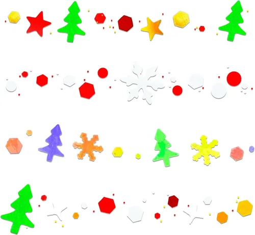 Vista 5 de Gel con purpurina para el cuerpo navideño, 4 colores, 8.5 onzas, holográfico, grueso, sirena, iridiscente, láser, estrella, flor y hojas