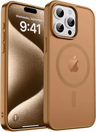 Vista 296 de zapica Funda magnética para iPhone Air, con protector de pantalla de vidrio templado, compatible con MagSafe, translúcida mate, a prueba de golpes