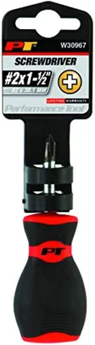 Vista 7 de Performance Tool W30962 Destornillador Phillips negro y rojo, #1 x 6 pulgadas