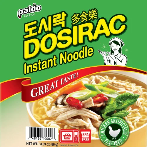 Vista 4 de Paldo Fideos instantáneos de pollo Dosirac (paquete de 6, total de 18.18 onzas)