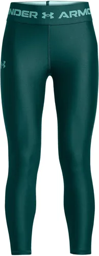 Vista 4 de Under Armour HeatGear - Leggings cortos para niñas con tobillo recortado (001) Negro / Blanco