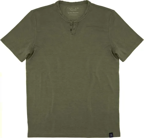 Vista 32 de Lucky Brand Venice Burnout - Camiseta de cuello con muesca y dos botones para hombre