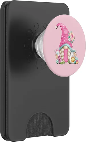 Vista 7 de Gnomio para hacer jabón rosa para mujer, divertido gnomo para la vida de la abuela, PopSockets intercambiables PopGrip