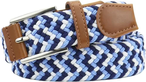 Vista 9 de Cinturones trenzados elásticos tejidos de colores mixtos para Beige