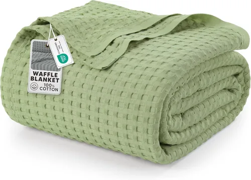 Vista 90 de Utopia Bedding Manta de gofre 100% algodón, tamaño individual, color negro, 90 x 72 pulgadas