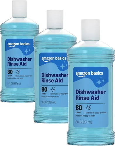 Vista 6 de Amazon Basics Líquido abrillantador para lavavajillas, 32 onzas líquidas, paquete de 1