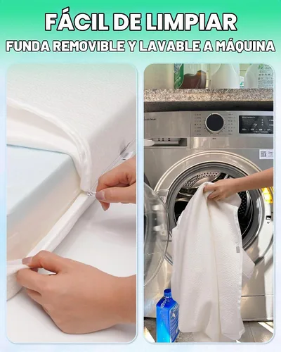 Vista 5 de Mecc ecoh Mini colchón para cuna – Funda transpirable de bambú impermeable, colchón de espuma viscoelástica refrescante, soporte fuerte de doble