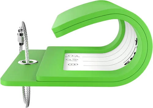 Vista 5 de Etiqueta de equipaje con inicial, totalmente flexible, con aro de acero inoxidable, letra G