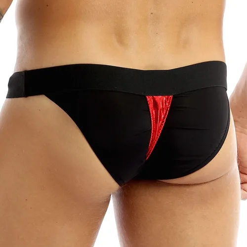 Vista 4 de Loloda Tangas de terciopelo sexy para hombre de Papá Noel