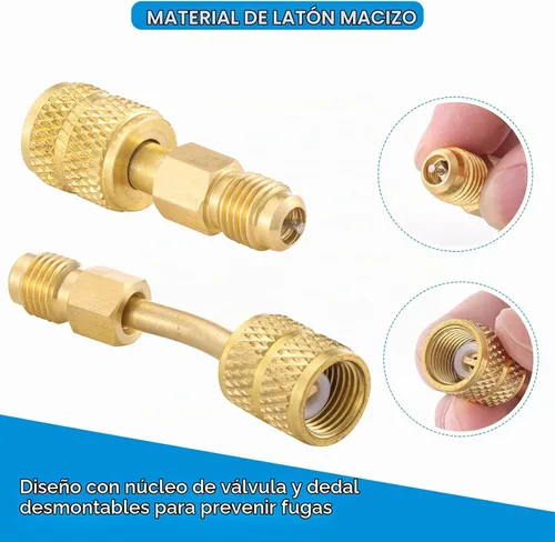 Vista 3 de Adaptadores R410A para Mini Split System 1/4" Macho a 5/16" Hembra