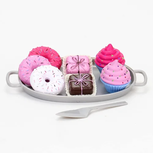 Vista 3 de Juego de servicio de 47 piezas de Sophia's con deliciosos postres para muñecas de 18 pulgadas, multicolor