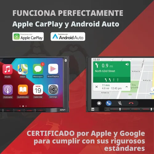 Vista 2 de Dual Electronics DCPA71 Estéreo de coche de 7 pulgadas con certificación Apple Carplay Android Auto Radio de estéreo de coche de pantalla táctil