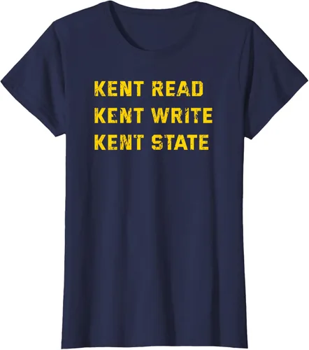 Vista 10 de University Apparel Kent Read, Kent Write, Kent State Camiseta, Azul / Patchwork, S