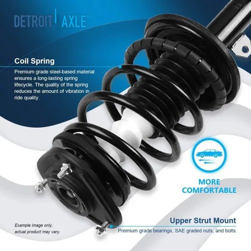 Vista 3 de Detroit Axle - 4 piezas de soportes para Toyota 2004 2005 2006 2007 2008 2009 Prius, soportes delanteros y traseros con resortes helicoidales
