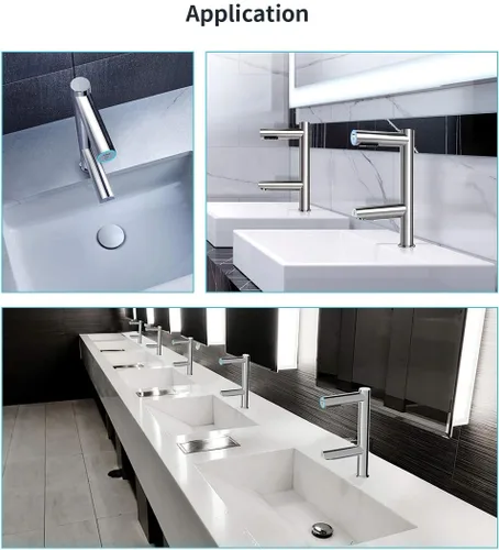 Vista 5 de AIKE Grifo Air Tap Secador de Manos de Alta Velocidad Lavado+Seco Modelo AK7130, Cromo "F"TAP Series,Wash and Dry,Standard Height for Most