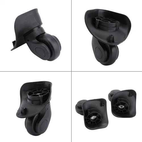 Vista 5 de 1 par de ruedas para maletero rueda de equipaje rueda de repuesto giratoria universal de repuesto para equipaje maleta ruedas de PVC para maleta