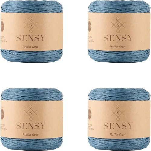 Vista 35 de Sensy Premium - Hilo de rafia multicolor (185 yardas, 100% papel, 400)