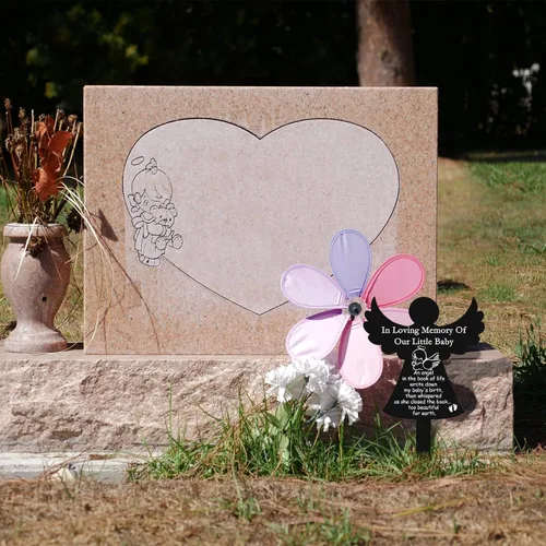 Vista 5 de Roowest Angel Baby Memorial Grave Stake in Loving Memory Grave Marker Decoraciones Condolencias Recuerdo Regalos conmemorativos para cementerio al