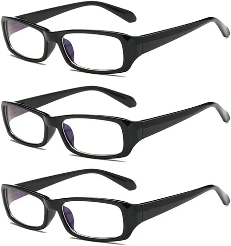 Vista 3 de 3 PRS - Gafas de distancia para hombre y mujer, gafas miopía, estilo clásico, gafas de miopía Azul