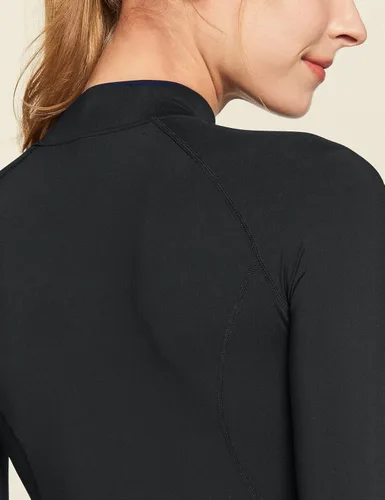 Vista 6 de ATHLIO Camisetas térmicas de manga larga para mujer, camisas de tortuga simulada, capa base de compresión con forro polar