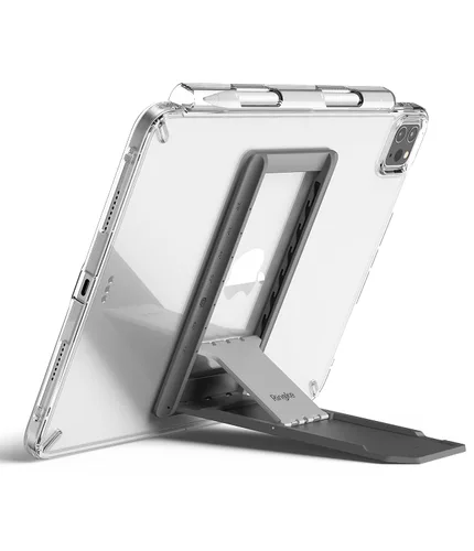 Vista 11 de Ringke Excelente soporte universal para tableta, acción de resorte, ajustable, delgado, soporte adhesivo multiángulo para iPad, tabletas Android