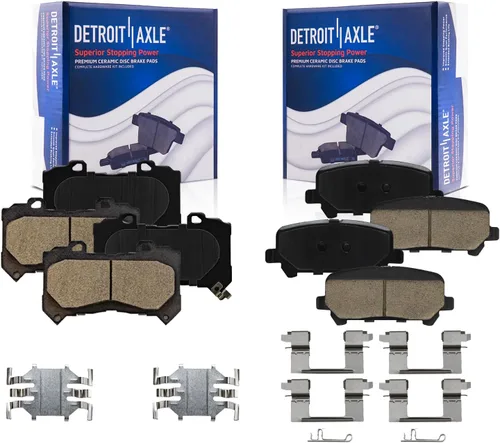Vista 37 de Detroit Axle - Kit de freno trasero para Chevy Silverado 1500 Avalanche GMC Sierra 1500 2007-2014, Suburban Yukon XL 1500 Tahoe Escalade EXT ESV
