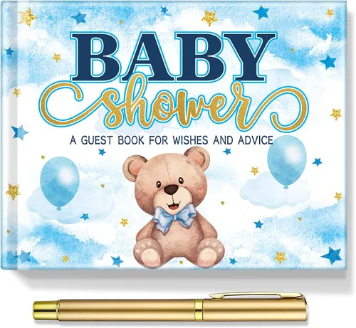 Vista 29 de Fuyoooo 27 piezas de libro de invitados para baby shower de safari en la jungla con tarjeta de lugar floral y sello de inicio de sesión para baby