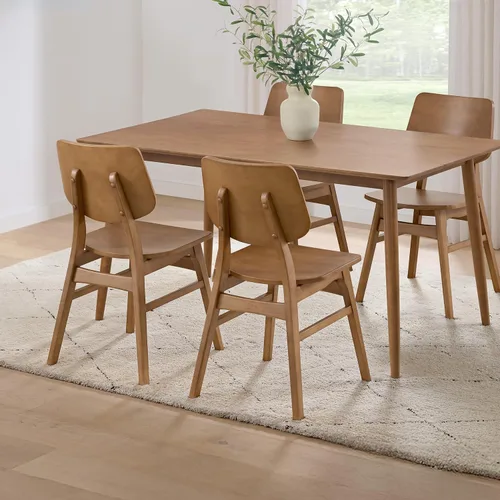 Vista 16 de Alaterre Calais - Juego de 2 sillas de comedor de madera, sillas de cocina Nuez caliente
