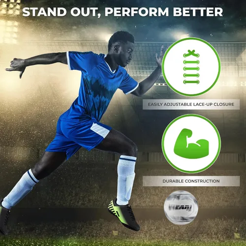 Vista 5 de Vizari Santos Turf - Zapatos de fútbol para adolescentes y adultos Zapatos de fútbol ligeros con parte superior sintética de doble color Zapatos