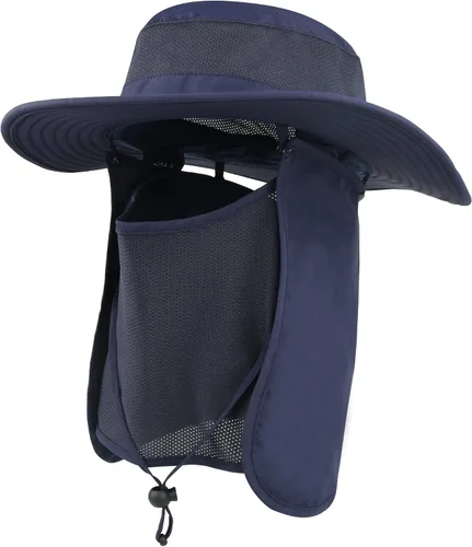 Vista 9 de Outdoor Sun Hat UPF 50 Protection Waterproof Fishing hat Face Cover Summer Neck Flap Hat