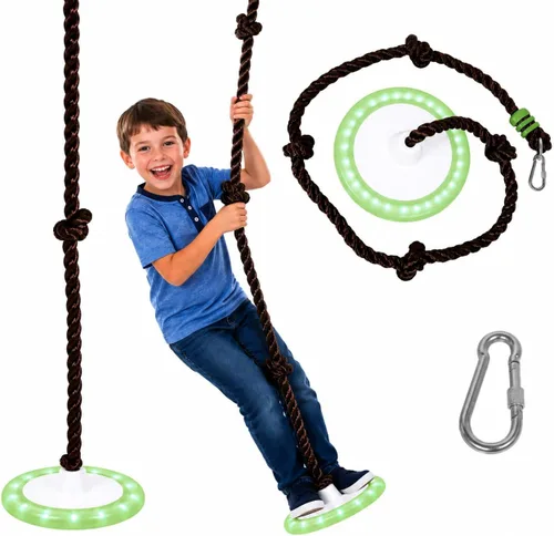 Vista 7 de Swurfer Columpio de árbol de discoteca – Juegos de columpios para patio trasero, columpio al aire libre, columpio al aire libre para niños, fácil