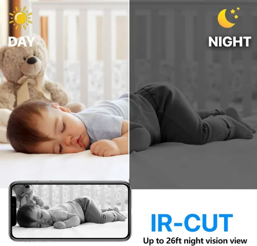 Vista 5 de Cámara inalámbrica WiFi con batería, cámara inalámbrica HD1080P para seguridad del hogar, cámara para mascotas, monitor de bebé