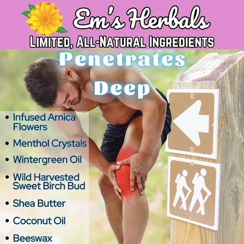 Vista 5 de EM 's Herbals Muscle Rub Salve, 2 oz.
