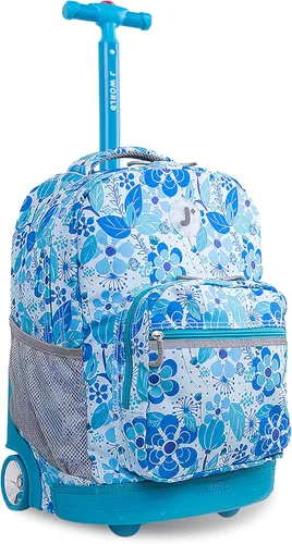 Vista 13 de J World Sunrise Kids - Mochila con ruedas para niñas y niños. Mochila con ruedas para la escuela, Aurora, 18 pulg