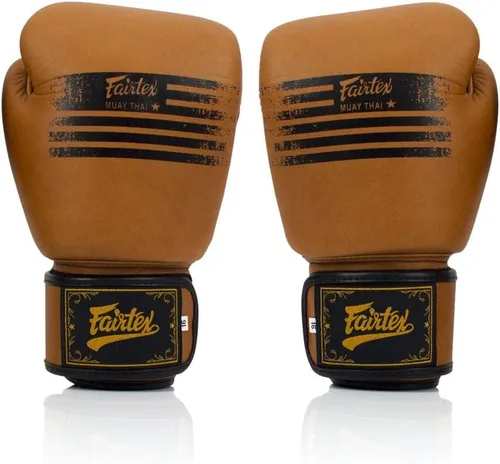 Vista 2 de Fairtex BGV21 Legacy Muay Thai Guantes de Boxeo MMA UFC K1 Kick Boxing Training Cuero Genuino Clásico Mate Raw matte finish hide with three-layer