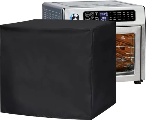 Vista 7 de Funda para freidora de aire para freidora de aire pequeña de 2 a 5 cuartos de galón, cubierta impermeable y a prueba de polvo, color negro