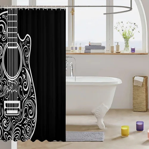 Vista 59 de Feelyou Cortina de ducha con diseño de gato para decoración de baño, bonita cortina de baño para puestos de bañeras, accesorios de baño divertidos
