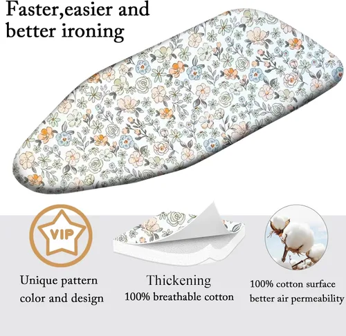 Vista 2 de Funda para tabla de planchar pequeña resistente a quemaduras, cubierta de planchado de mesa con acolchado reflectante del calor, almohadilla
