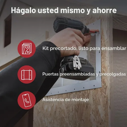 Vista 9 de Handy Home Products Highland Cobertizo de Almacenamiento de Madera Moderno de 8 x 6 pies con Kit de Piso y Techo Palram - No Incluye Pintura