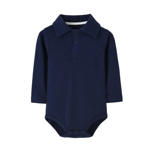 Vista 24 de Teach Leanbh - Body para bebé de algodón, manga larga, color puro, 3 a 24 meses (3 meses, azul bebé)