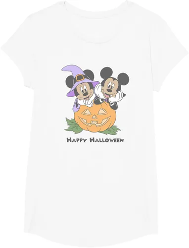 Vista 17 de Disney Mickey and Friends Halloween Pumpkin Mickey & Minnie Camiseta Blanco