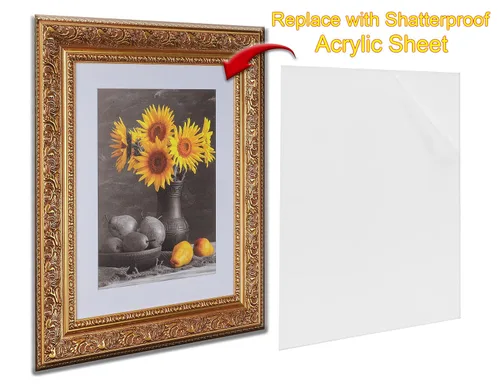 Vista 4 de WHOLESALE ARTS AND FRAMES 0.06'' de plexiglás transparente 4x6 Paquete de 3, panel de PET de acrílico de lucita transparente. Vidrio ligero