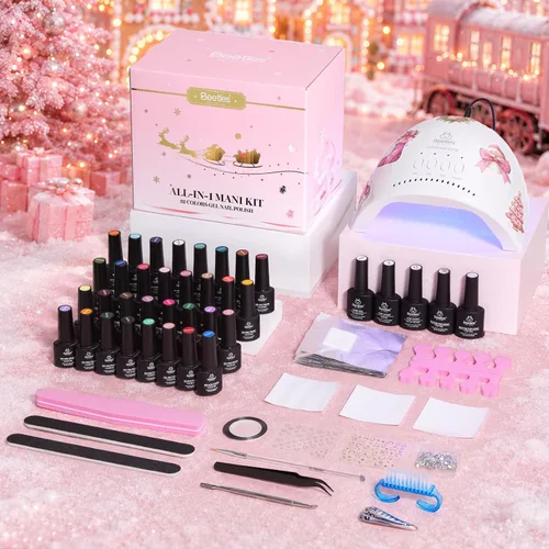Vista 12 de Beetles - Kit de esmalte de uñas de gel con luz UV, 20 colores, juego de 31 A-Colorido Dreamscape